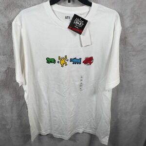Uniqlo UT Archive Keith‎ Haring Graphic Print T Shirt White XL